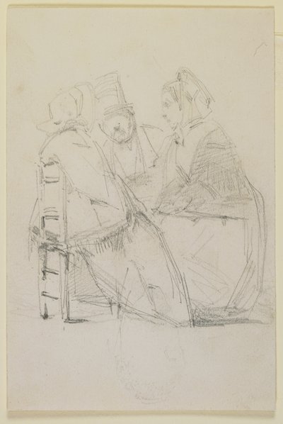 Groep in Gesprek, 1858 door James Abbott McNeill Whistler